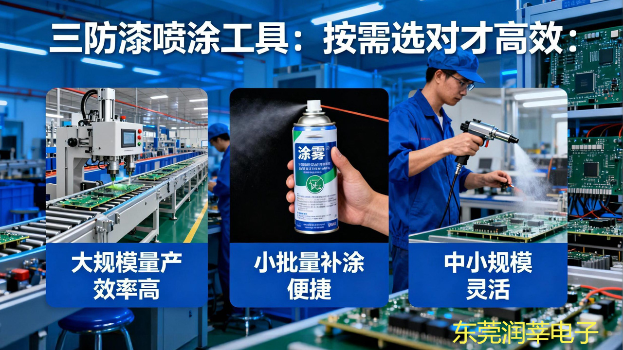 三防漆喷涂用什么？3 类设备工具详解，按需选不踩坑(图1)