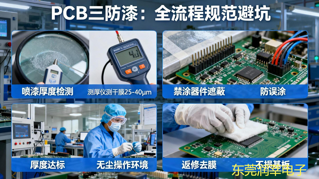 PCB 三防漆规范与注意事项:从涂覆到返修,全流程避坑指南(图1) PCB 三防漆规范与注意事项:从涂覆到返修,全流程避坑指南(图1)