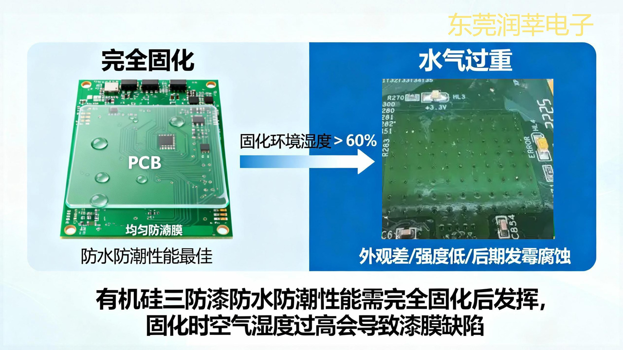 水气毁固化?PCB 板有机硅三防漆 3 大影响 + 环境管控方案(图1) 水气毁固化?PCB 板有机硅三防漆 3 大影响 + 环境管控方案(图1)