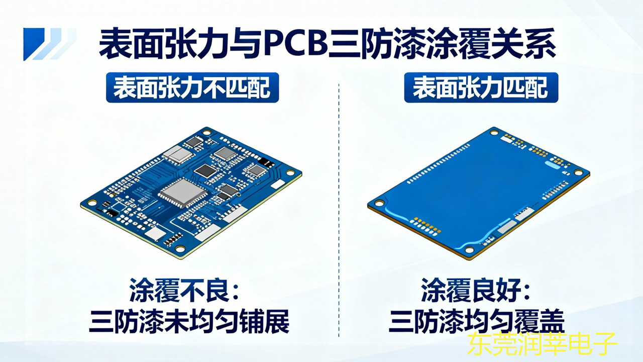 PCB 板表面张力影响三防漆涂覆？2 大问题 + 3 招改善，缩胶全消(图1)